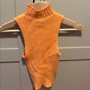 Urban Outfitters Tangerine Ribbed Top